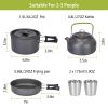 12Pcs Camping Cookware Set Camping Stove Aluminum Pot Pans Kits