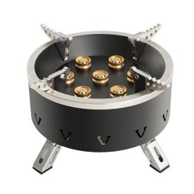 18000W Camping Gas Burner 7-Core Strong Fire Power Portable Camping Stove Carrying Bag Outdoor Picnic Foldable Stove Burner