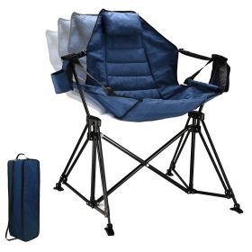 Hammock Camping Chair Folding 350 lbs Foldable Portable Rocking Chairs for Adults Outside Swinging Camp with Stand Lawn Garden Hanging Outdoor