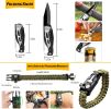 ANTARCTICA Emergency Survival Gear Kits 60 In 1, Outdoor Survival Tool With Emergency Bracelet Whistle Flashlight Pliers Pen Wire Saw For Camping