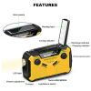 Solar Crank Emergency Radio Solar Hand Crank Emergency Radio For Outdoor Survival Climbing Hiking Power Bank For Cell Phone