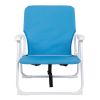 56*60*63cm Load-Bearing 100kg Blue Oxford Cloth White Iron Frame Beach Chair