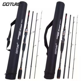 Goture Xceed 4 Setions Travel Fishing Rod With Fuji Guide Ring Carbon Fiber 1.98-3.6M Spinning Casting Lure Rod For Carp Fishing (length: Spin-3.6m-MH)